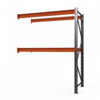 Секция приставная стеллажа металлического Оптима, 2000x2500x600 мм. Полки: 2 шт. без настила