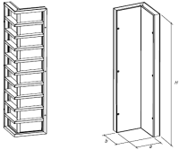 Щит угловой наружный 0,5х0,5х3,0м профиль 2,5 мм