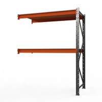 Секция приставная стеллажа металлического Оптима, 2000x2500x600 мм. Полки: 2 шт. фанера