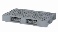 Поддон пластиковый перфорированный на трех полозьях, 1200x800x150 мм