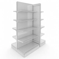 Стеллаж торговый торцевой с плинтусом и заглушкой (1550x1000x500) 5 полок