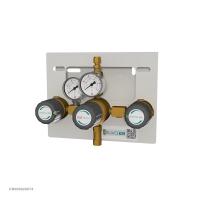 Газовая рампа кислородная перепускная GCE MTLM (DRUVA, 2 бал., двухплеч., ручн., редук., 300/20 бар) стационарн.