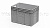 Евроконтейнер открытые ручки/сплошное дно (серый), 600x400x420 мм