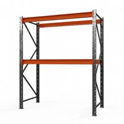 Стеллаж металлический Оптима, 2000x2500x600 мм. Полки: 2 шт. без настила