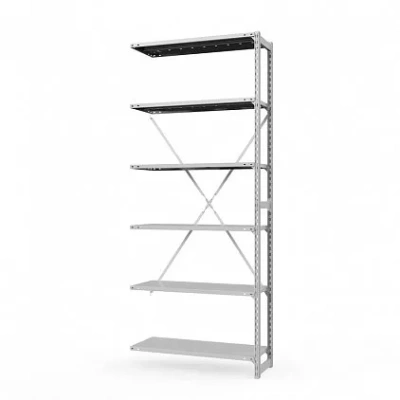 Секция приставная стеллажа металлического ТСУ Универсал, 3000x760x600 мм. Полки: метал. перф.  6 шт.