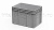 Евроконтейнер закрытые ручки/усиленное дно (серый), 600x400x420 мм