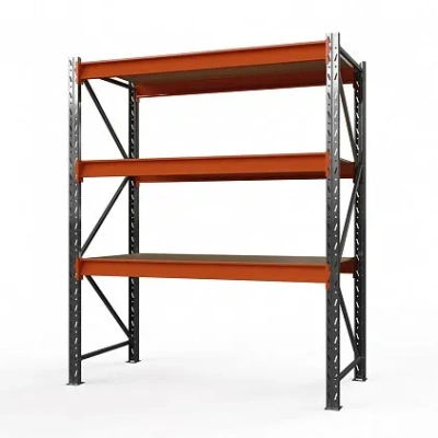Стеллаж металлический Оптима, 2000x2500x785 мм. Полки: 3 шт. фанера