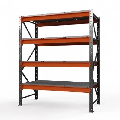 Стеллаж металлический Оптима, 2500x1530x785 мм. Полки: 4 шт. метал.
