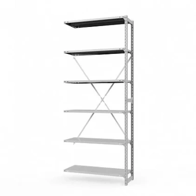 Секция приставная стеллажа металлического ТСУ Универсал, 3000x1060x600 мм. Полки: метал. 6 шт.